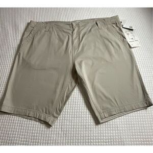 PROJEK RAW Mens Size 40 - 9 in. Twill Shorts in Khaki